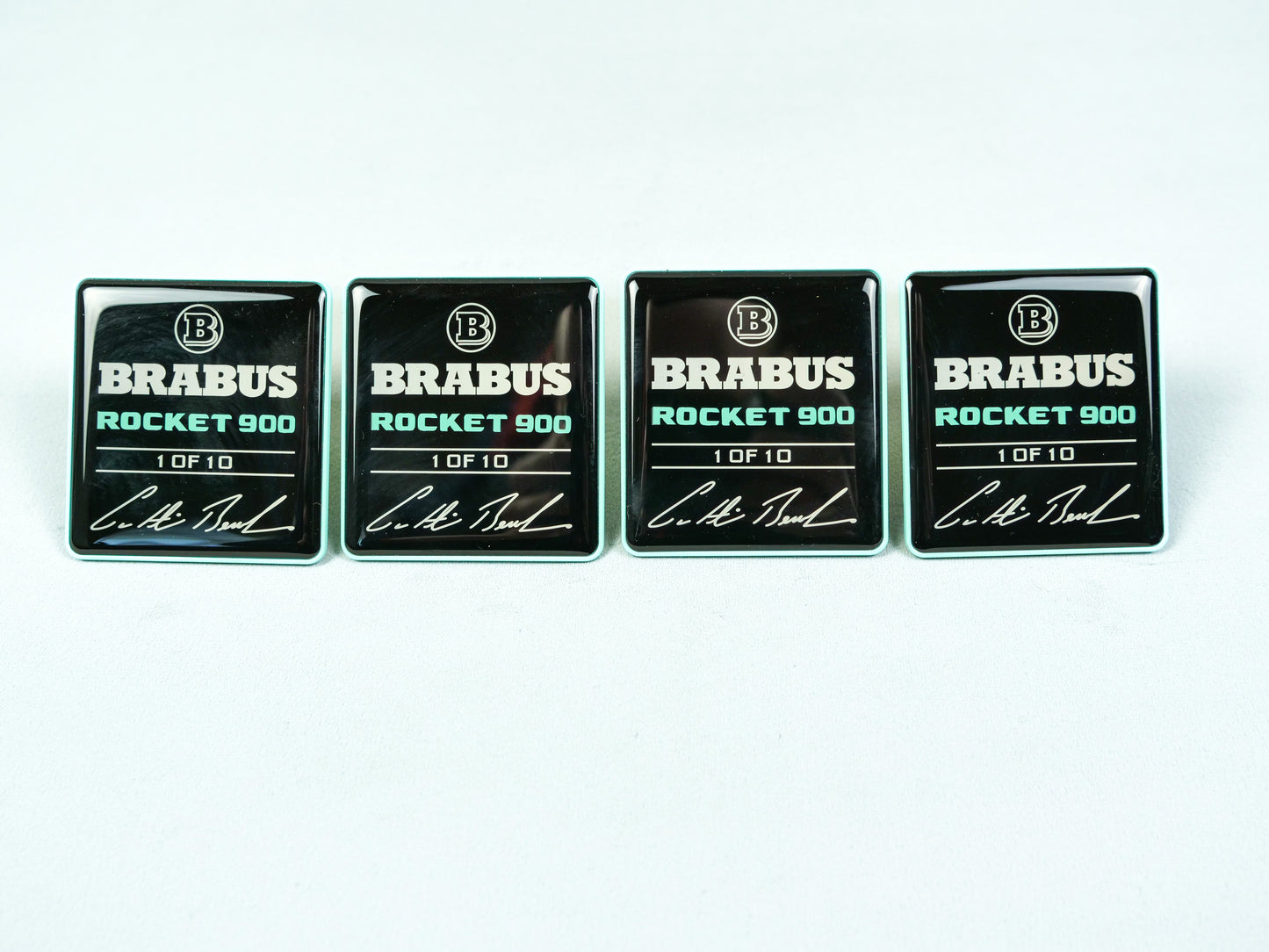 Brabus Style Rocket 900 Edition 1 of 10 Tiffany Blue Seat Emblems Set for Mercedes-Benz W463A