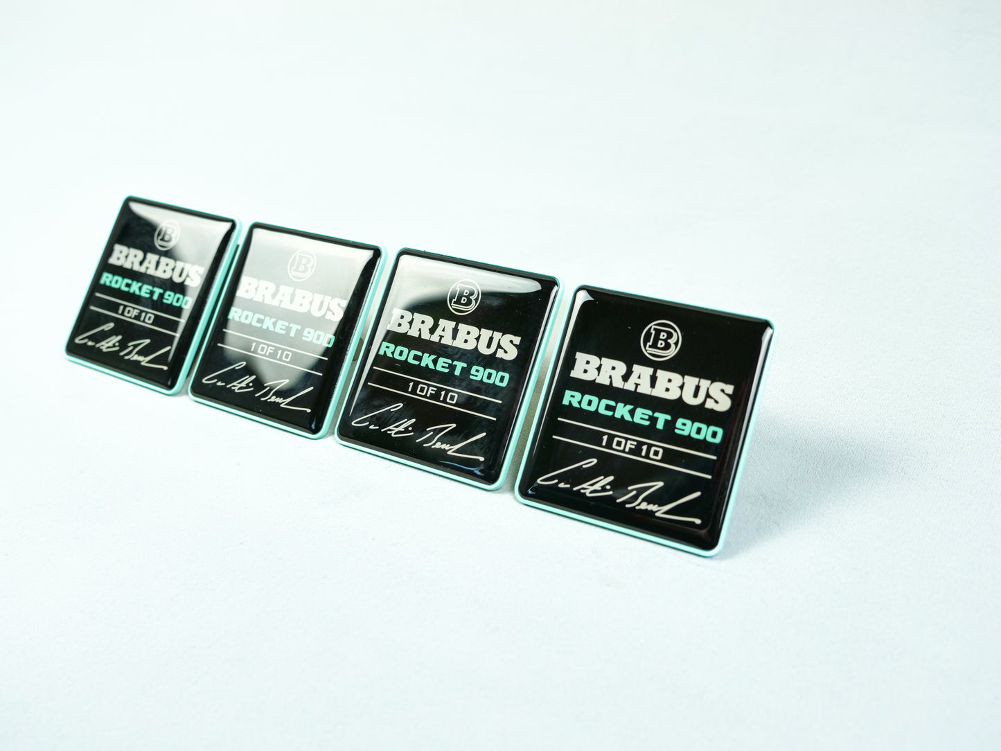Brabus Style Rocket 900 Edition 1 of 10 Tiffany Blue Seat Emblems Set for Mercedes-Benz W463A