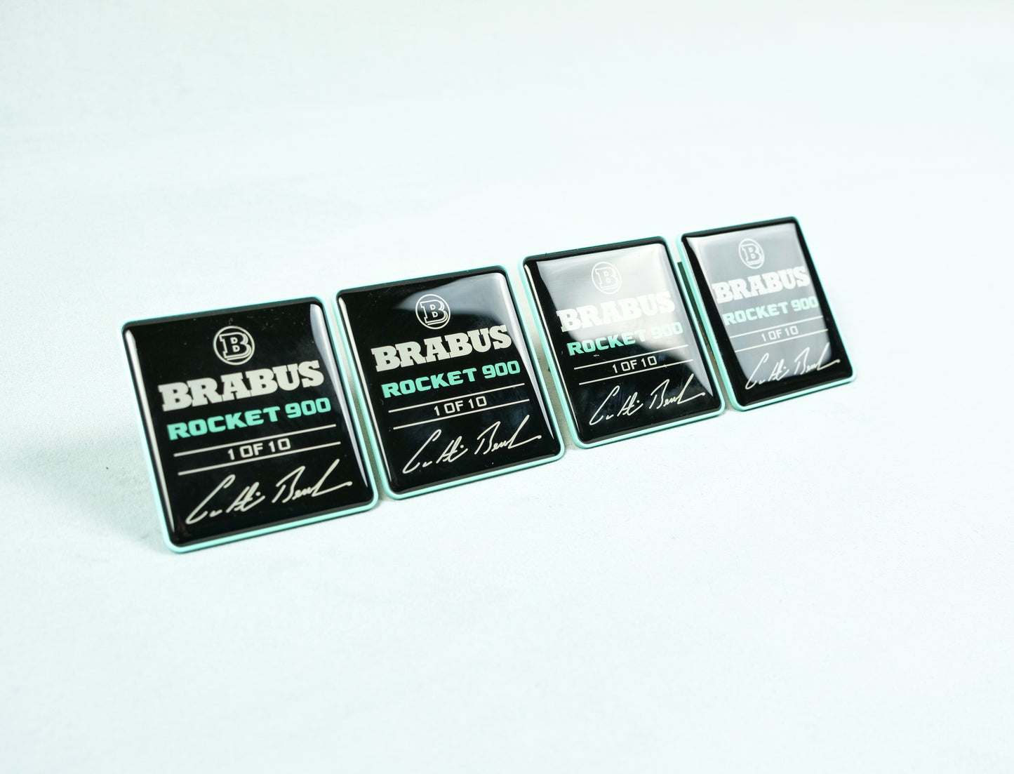 Brabus Style Rocket 900 Edition 1 of 10 Tiffany Blue Seat Emblems Set for Mercedes-Benz W463A