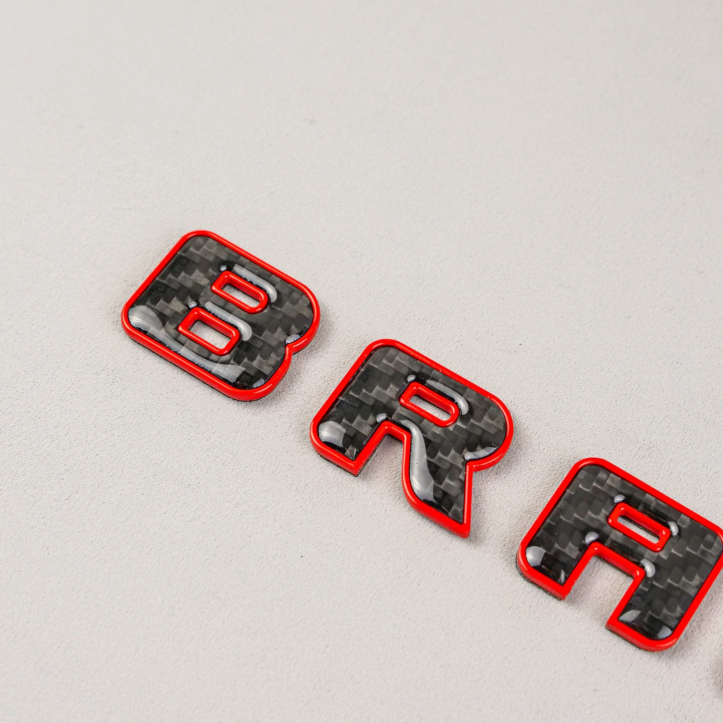 Brabus 800 Style Red Metal with Carbon Badges Emblems Set for Mercedes-Benz W463 W463A W464