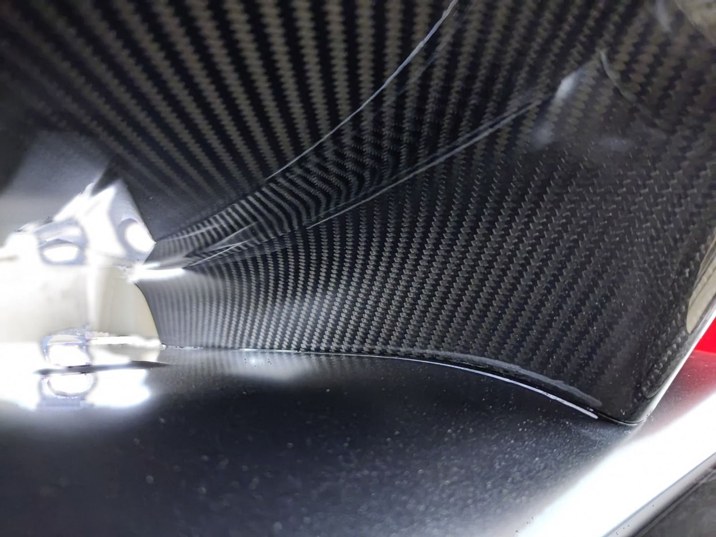Carbon Fiber Rear Roof Spoiler with Red Side Pieces Brabus Style for Mercedes-Benz W463A G-Class