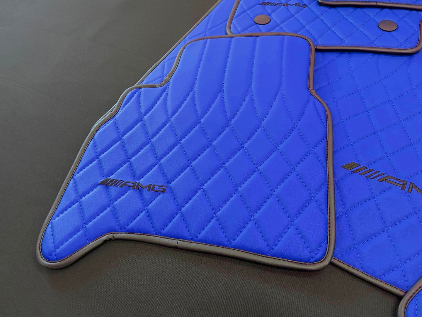 Blue AMG Floor Mats for Mercedes G Wagon W463A W464 G-Class 2018+