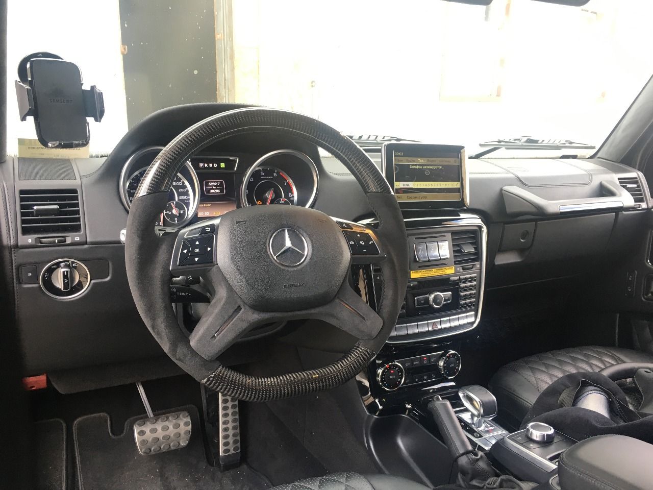 Mercedes-Benz ML W166 GL GLS GLE G W463 W212 E Steering Wheel Alcantara Carbon Fiber