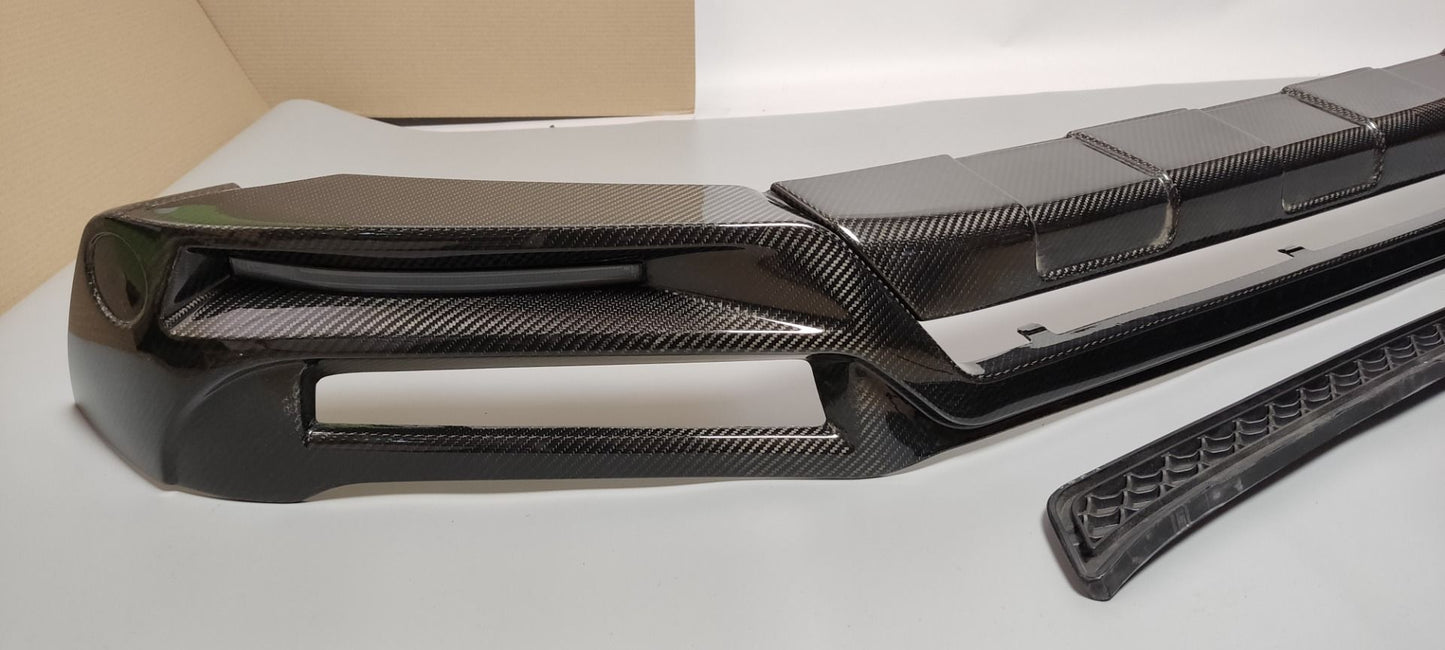 Mercedes-Benz W463A G-Class G500 Brabus Style Carbon Fiber Front Lip Spoiler with LED