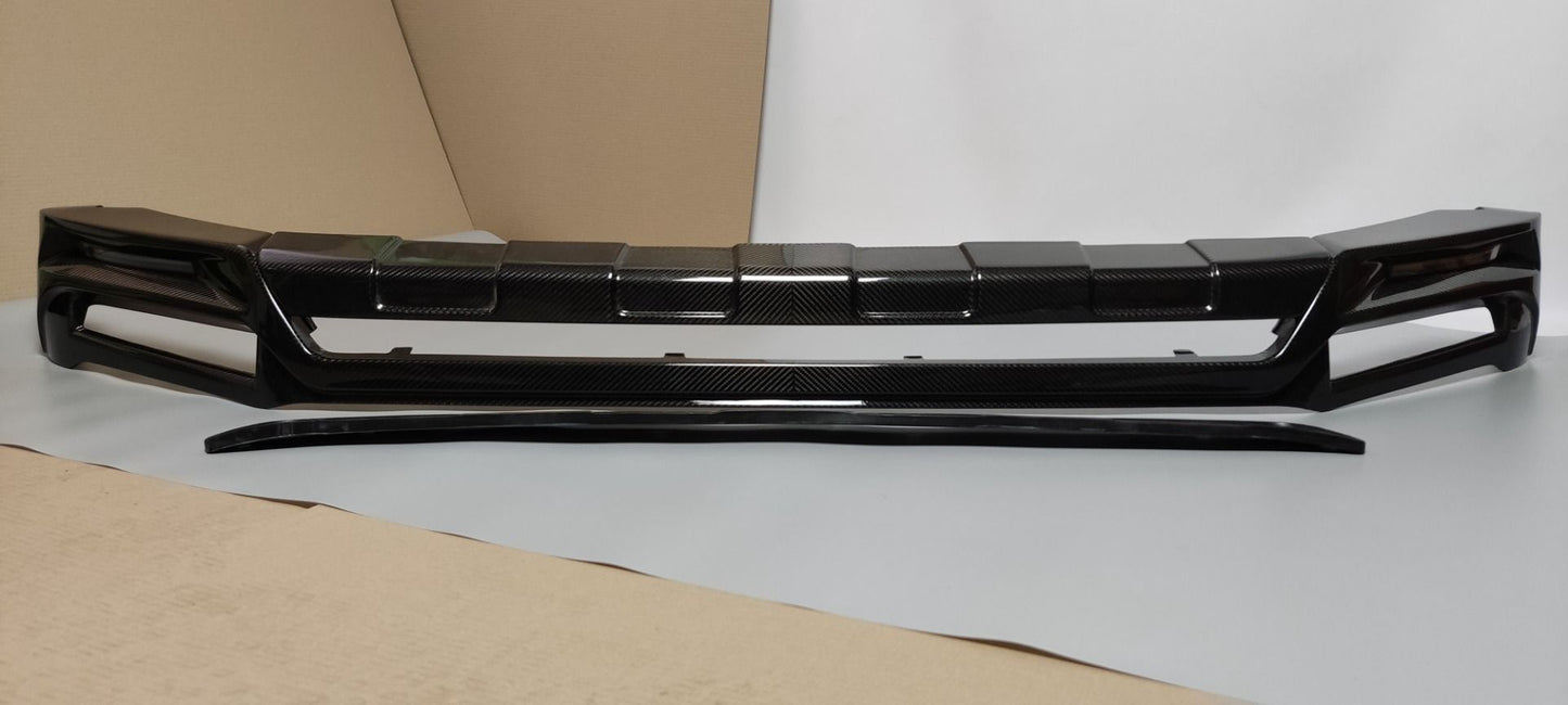 Mercedes-Benz W463A G-Class G500 Brabus Style Carbon Fiber Front Lip Spoiler with LED