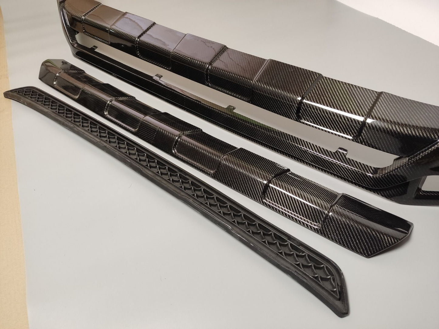 Mercedes-Benz W463A G-Class G500 Brabus Style Carbon Fiber Front Lip Spoiler with LED