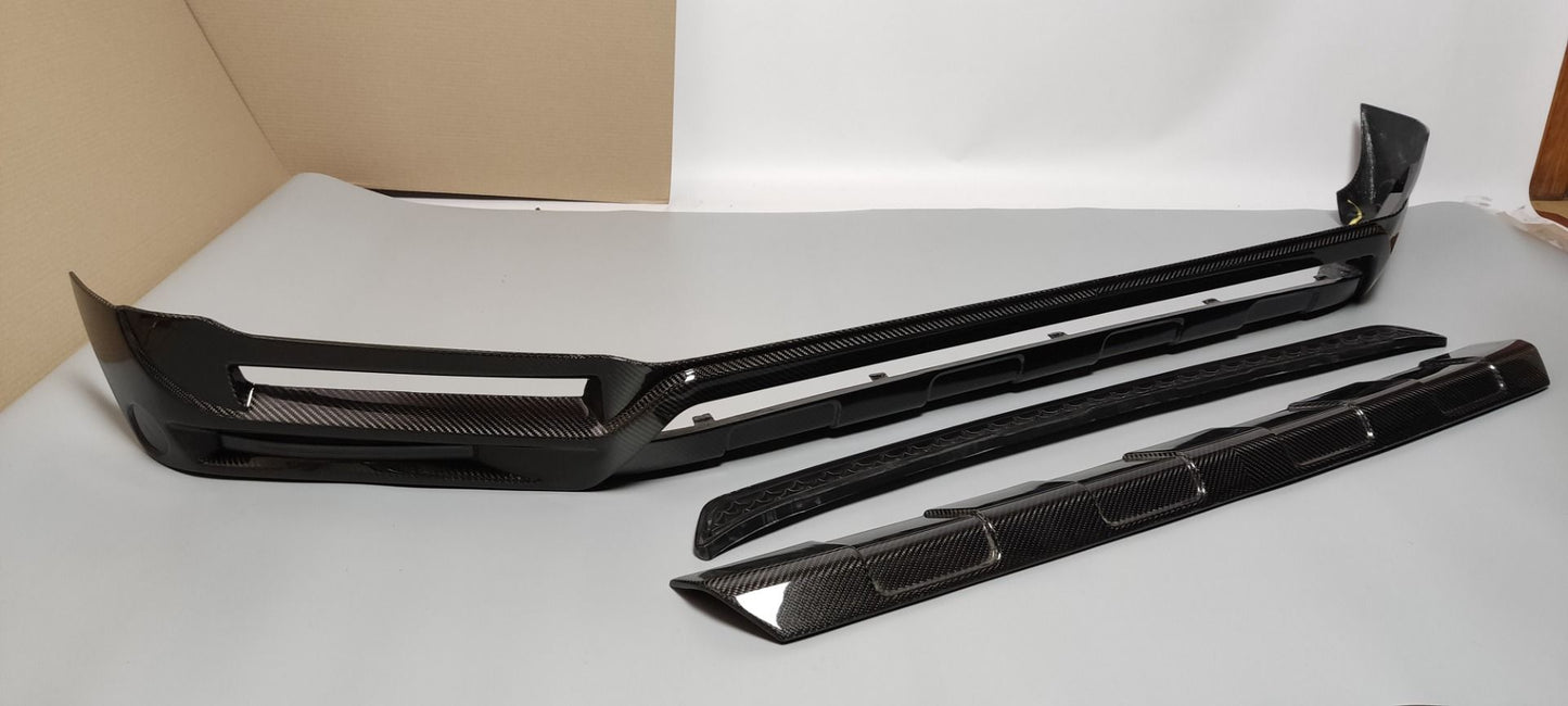 Mercedes-Benz W463A G-Class G500 Brabus Style Carbon Fiber Front Lip Spoiler with LED