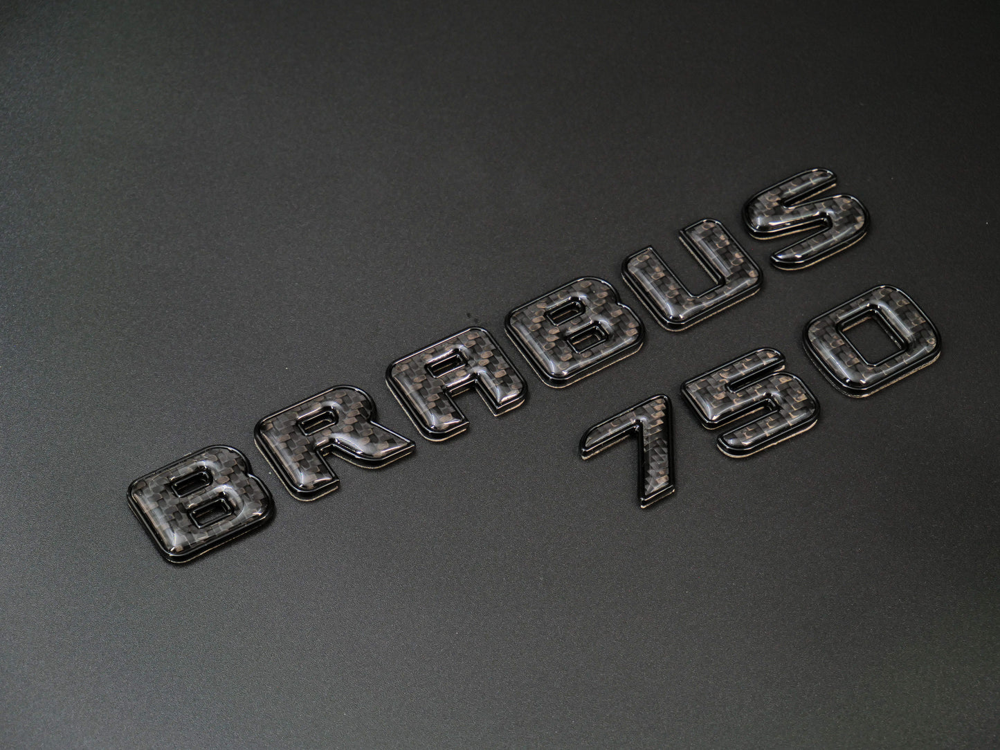 Brabus 750 Style Black Metal with Carbon Badges Emblems Set for Mercedes-Benz W463 W463A W464