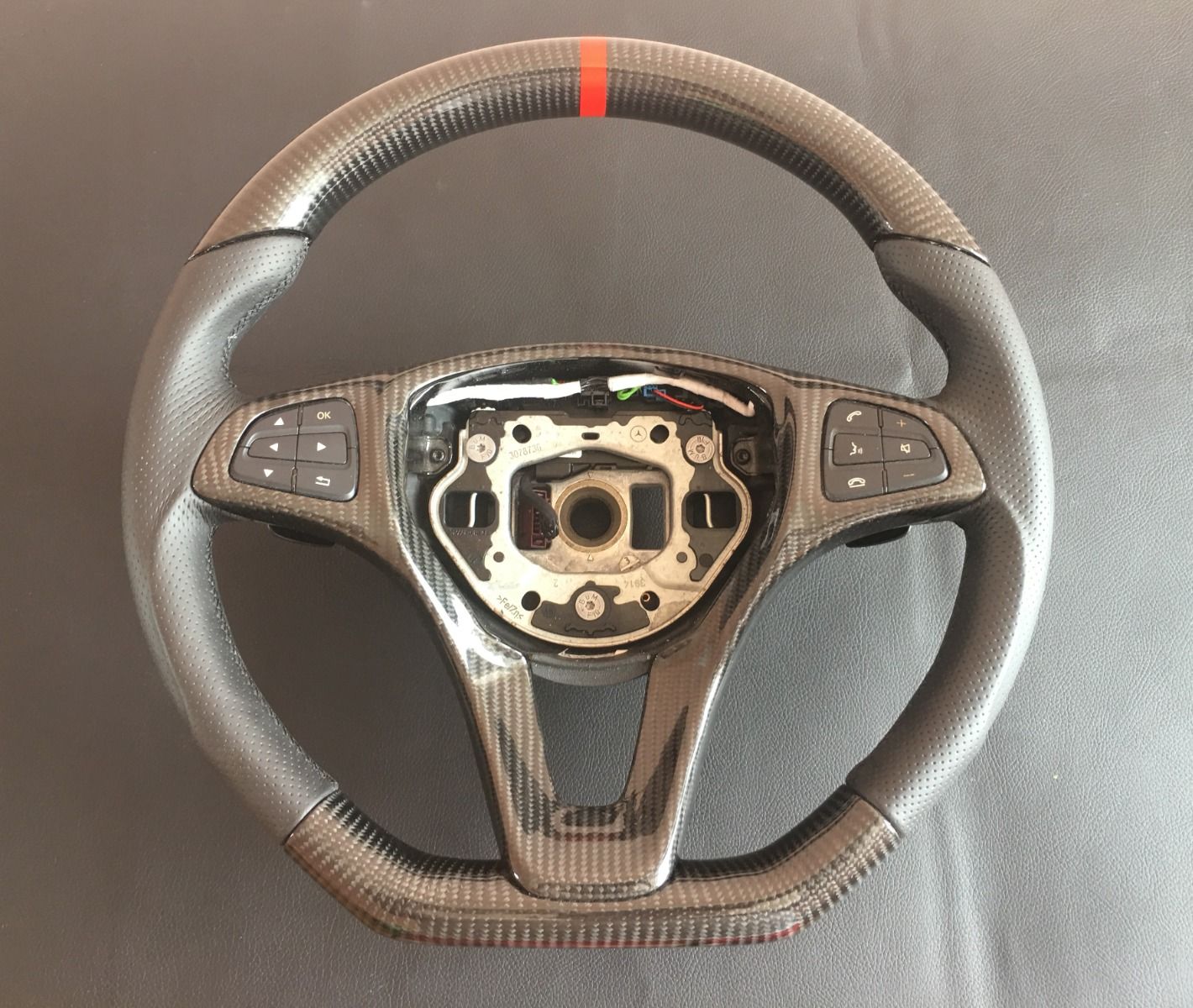 Mercedes-Benz A W176 B W246 C-Class W205 Steering Wheel Carbon Leather