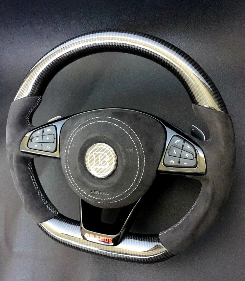 Mercedes-Benz GLE GLC GLS C CLA W205 W166 X166 Steering Wheel Carbon Fiber Alcantara