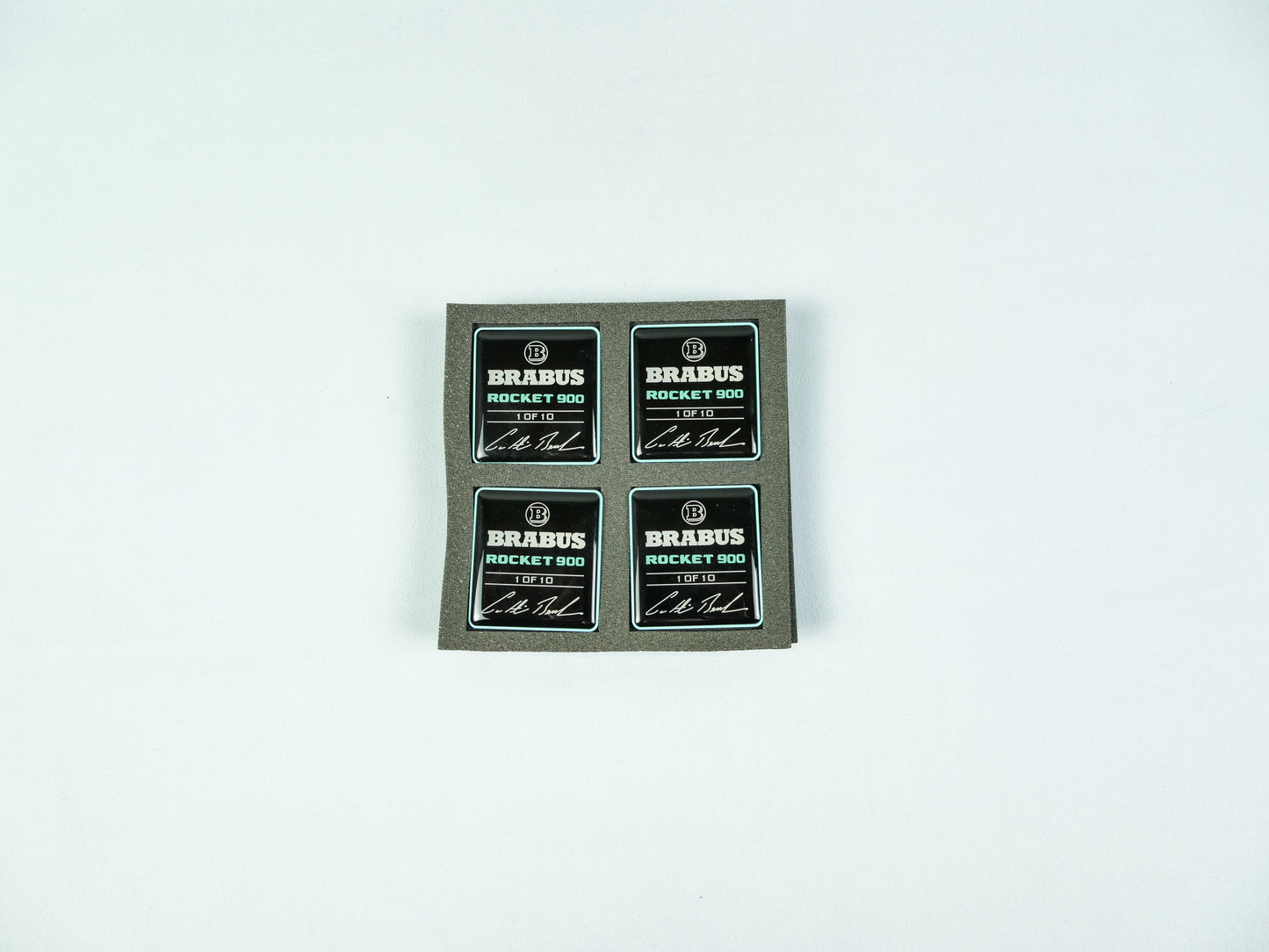 Brabus Style Rocket 900 Edition 1 of 10 Tiffany Blue Seat Emblems Set for Mercedes-Benz W463A