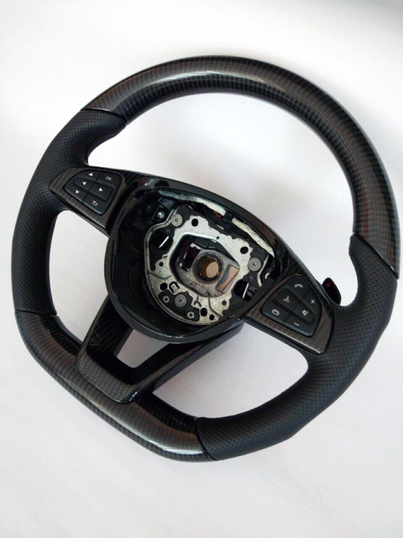 Mercedes-Benz CLA GLE CLS Steering Wheel Carbon Leather