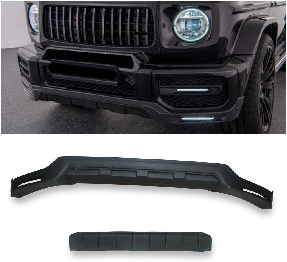Fiberglass Brabus Style Front Lip Spoiler with LED for G63 AMG Bumper Mercedes-Benz W463a G-Class