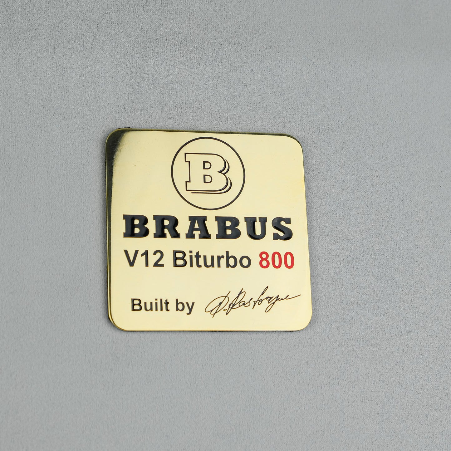 Mercedes-Benz S E C G CLS Brabus V12 Style Biturbo 800 Engine Emblem Badge