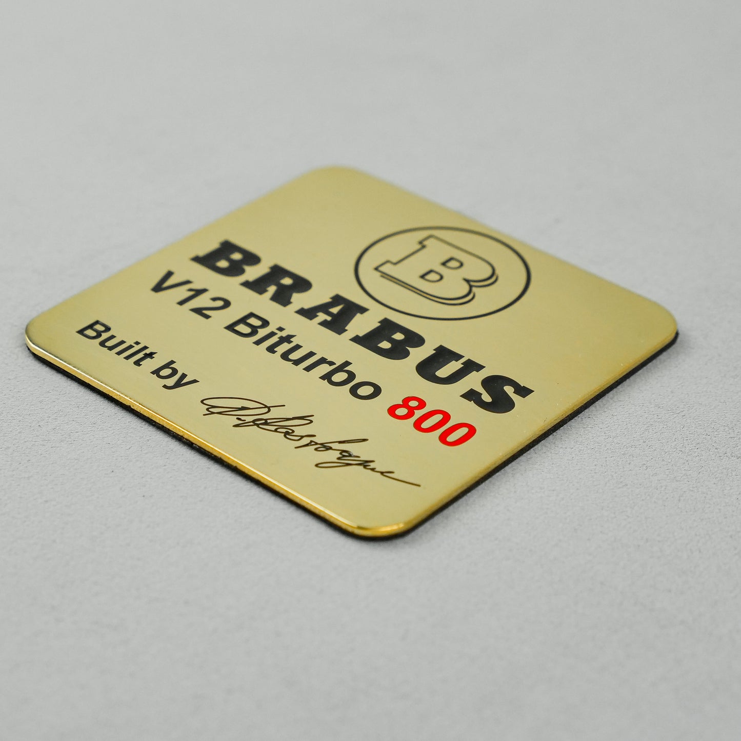 Mercedes-Benz S E C G CLS Brabus V12 Style Biturbo 800 Engine Emblem Badge