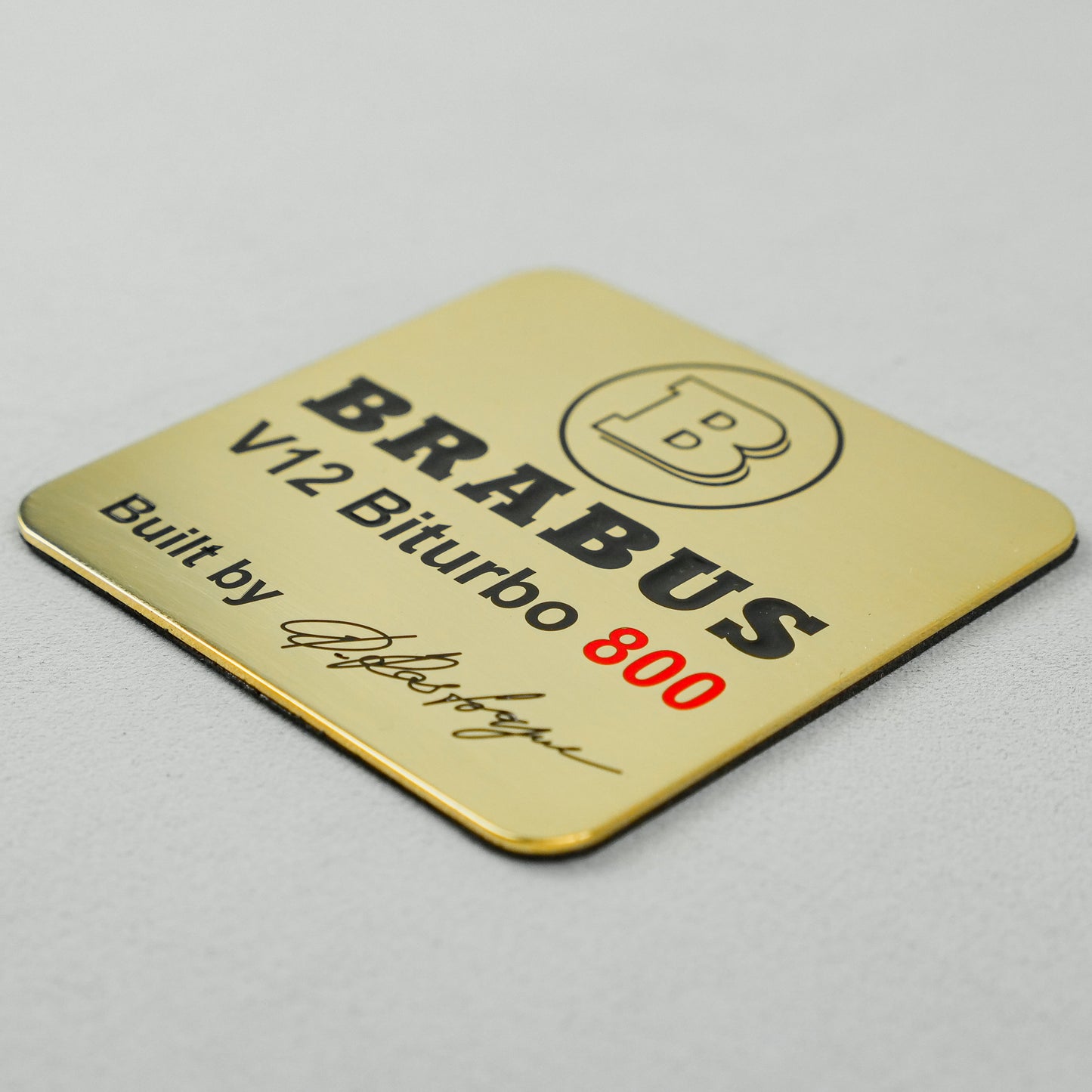 Mercedes-Benz S E C G CLS Brabus V12 Style Biturbo 800 Engine Emblem Badge
