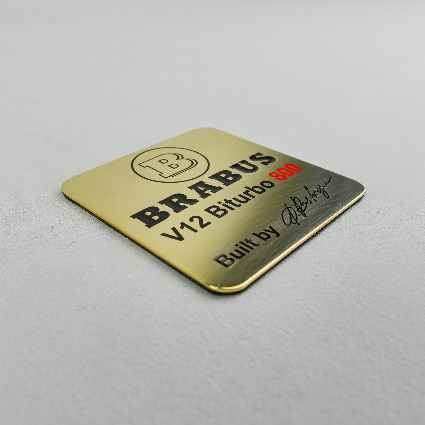 Mercedes-Benz S E C G CLS Brabus V12 Style Biturbo 800 Engine Emblem Badge