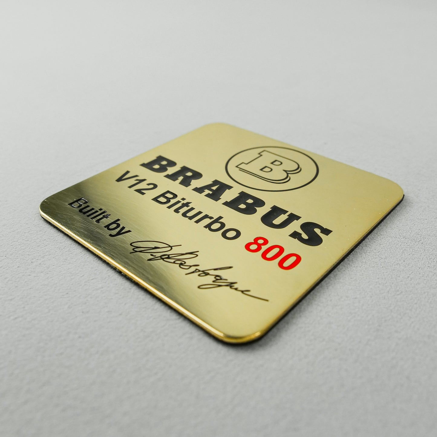 Mercedes-Benz S E C G CLS Brabus V12 Style Biturbo 800 Engine Emblem Badge
