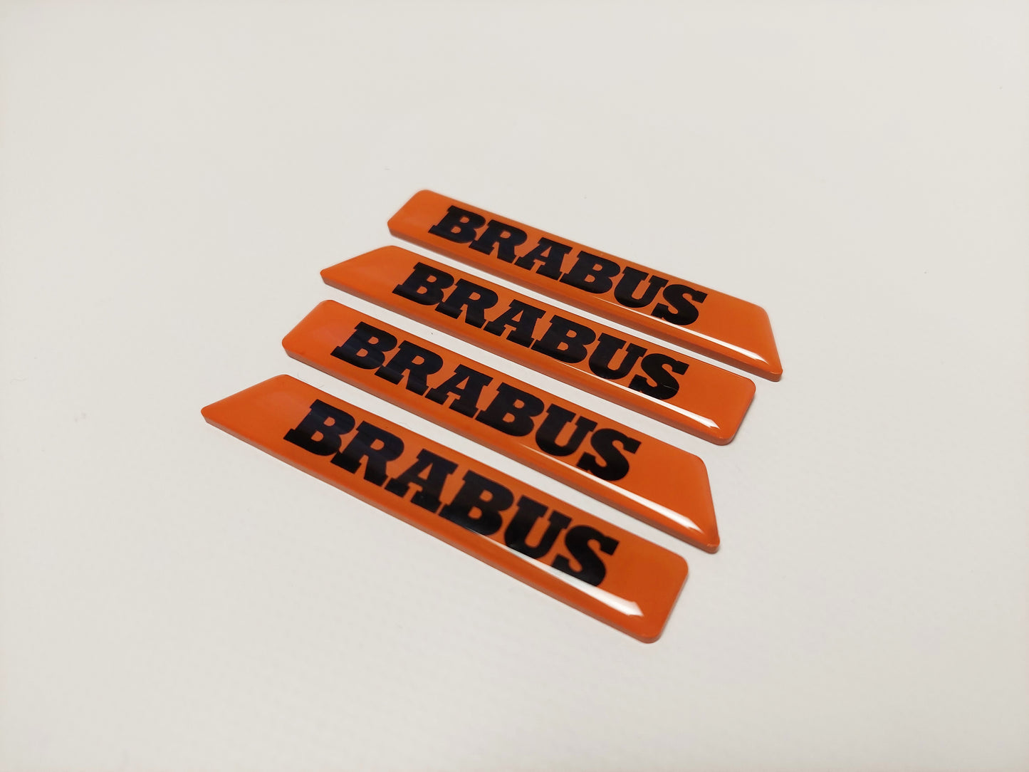 Brabus Style Orange Fender Emblems Side Moldings Inserts for Mercedes W463A G-Class G Wagon