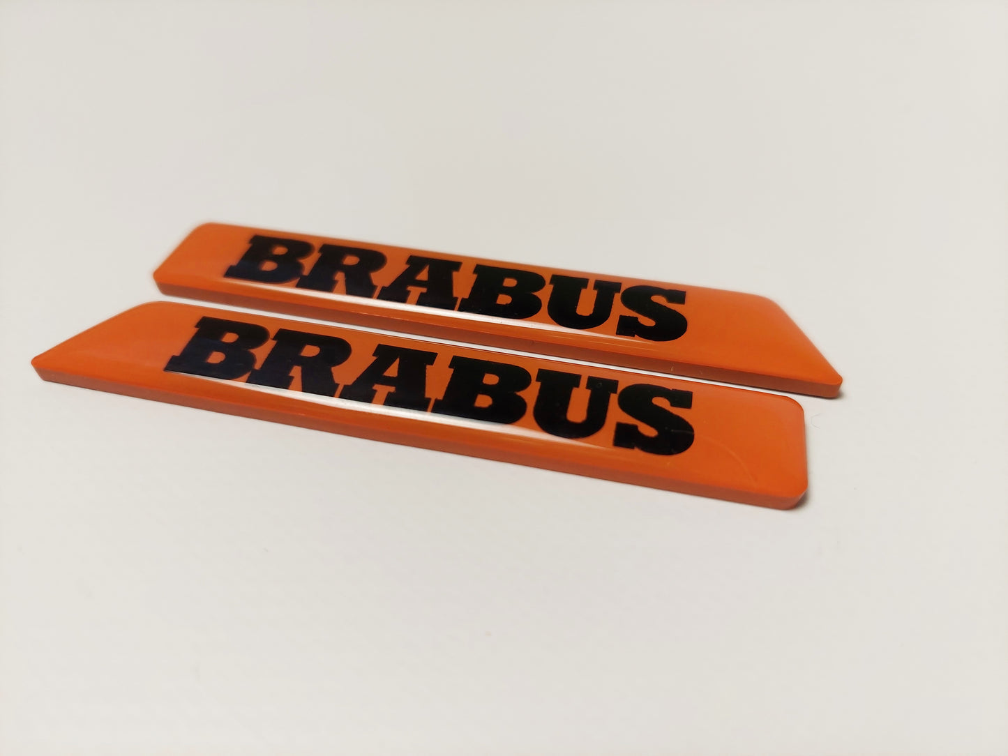 Brabus Style Orange Fender Emblems Side Moldings Inserts for Mercedes W463A G-Class G Wagon