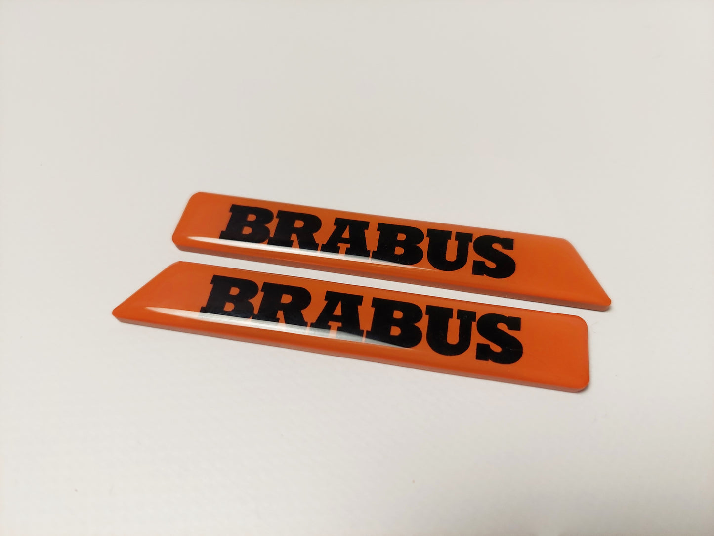 Brabus Style Orange Fender Emblems Side Moldings Inserts for Mercedes W463A G-Class G Wagon