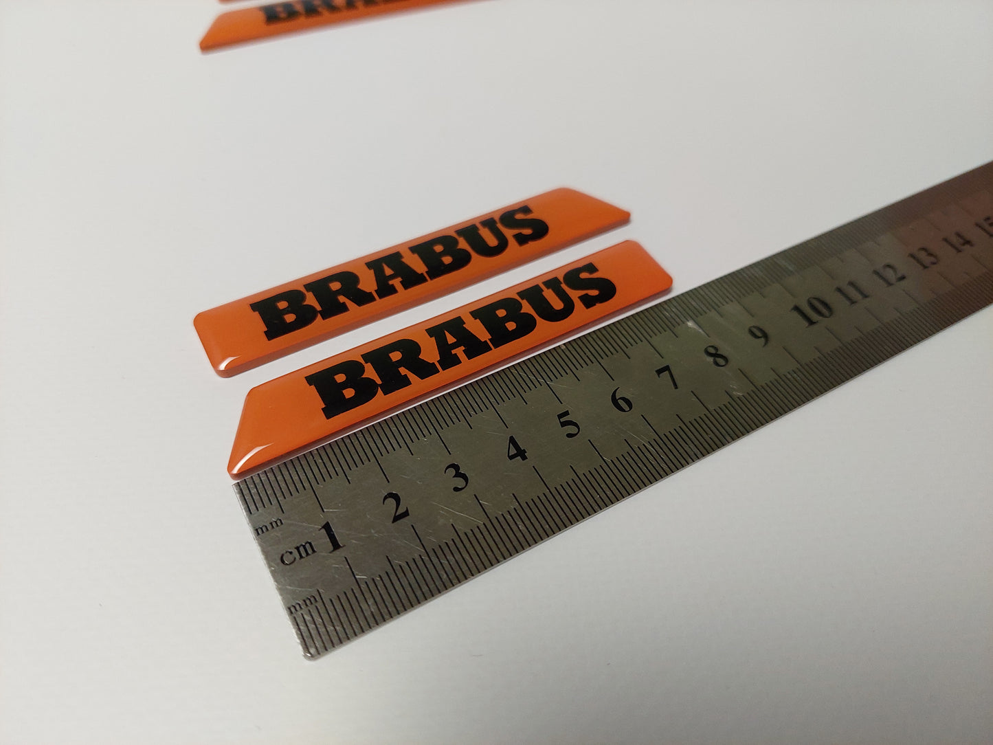 Brabus Style Orange Fender Emblems Side Moldings Inserts for Mercedes W463A G-Class G Wagon