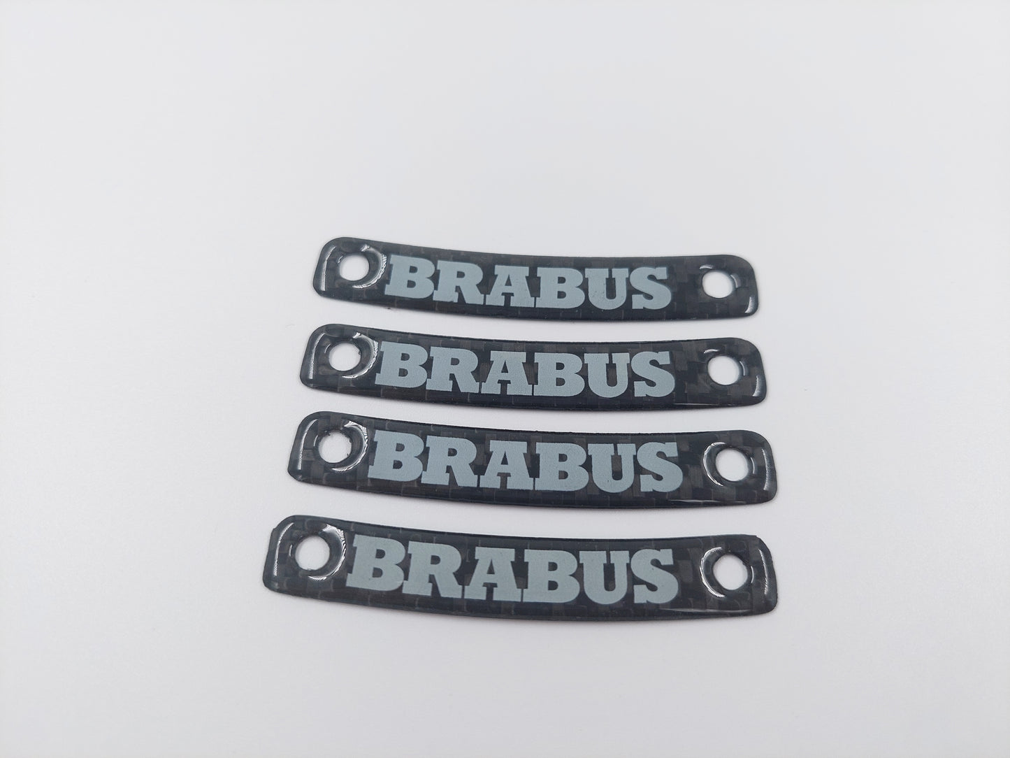 Gray Brabus Style Carbon Rim Badges Emblems Set for Mercedes-Benz W463A W464