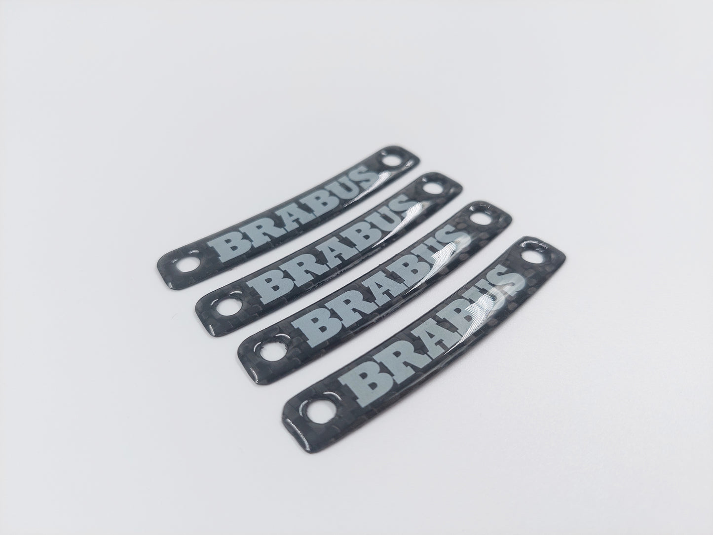 Gray Brabus Style Carbon Rim Badges Emblems Set for Mercedes-Benz W463A W464