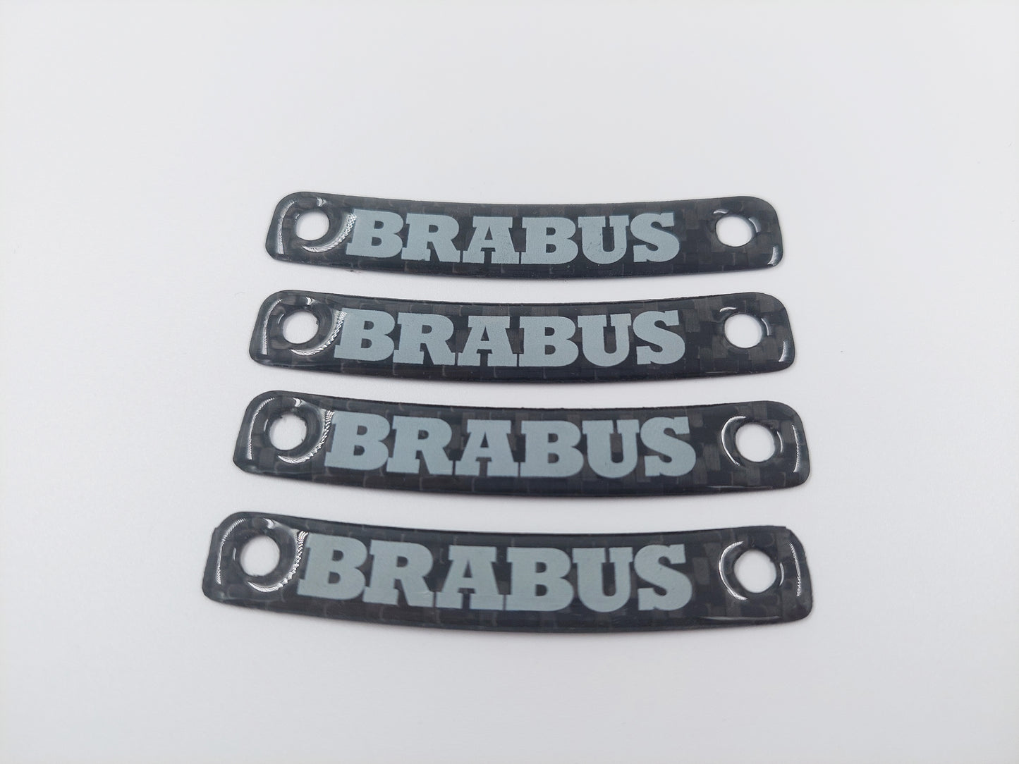 Gray Brabus Style Carbon Rim Badges Emblems Set for Mercedes-Benz W463A W464