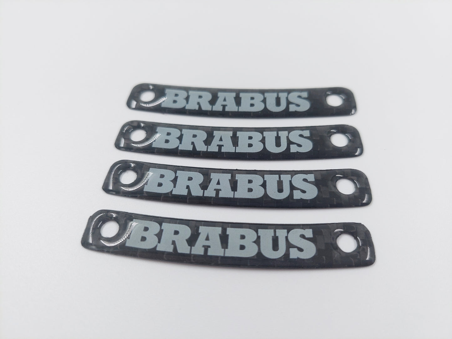 Gray Brabus Style Carbon Rim Badges Emblems Set for Mercedes-Benz W463A W464