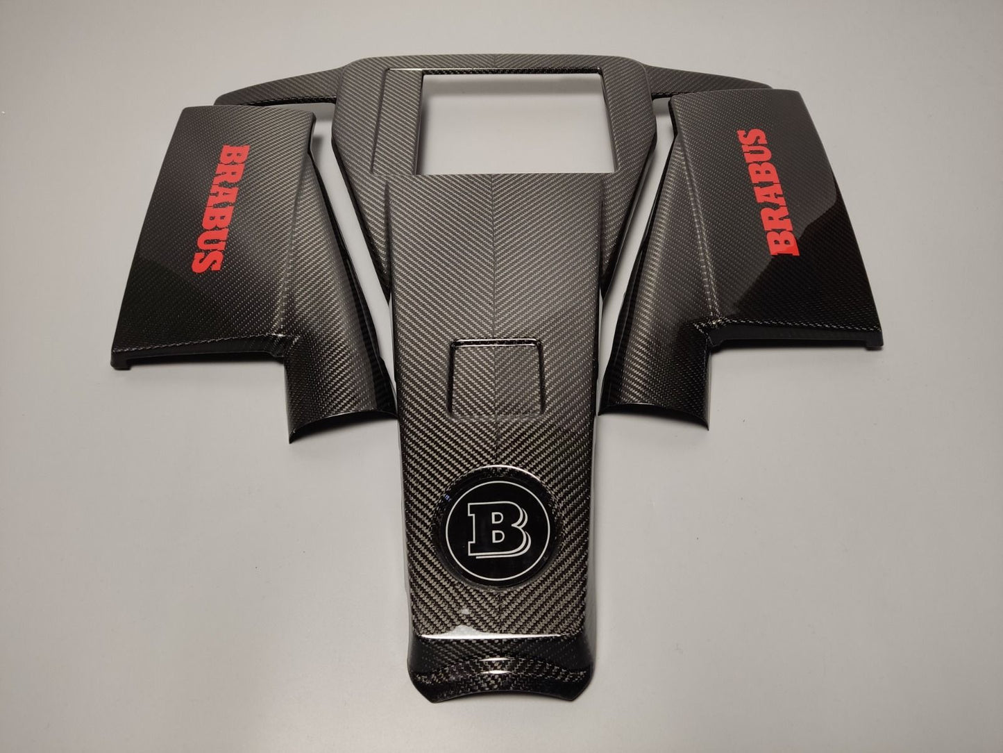 Mercedes-Benz W463 G63 G-Class Red Brabus Style Logo Carbon Fiber Engine Cover Set