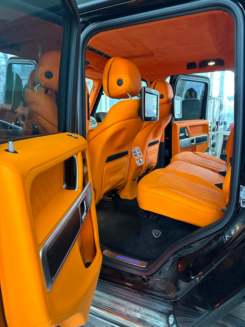 Brabus Style Orange Interior Upholstery Trim Remanufacture for Mercedes Benz W463A G-Class G-Wagon
