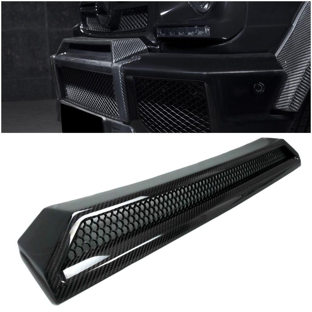 Carbon Fiber Front AMG Style Bumper Upper Attachment for Mercedes-Benz W463 G-Wagon