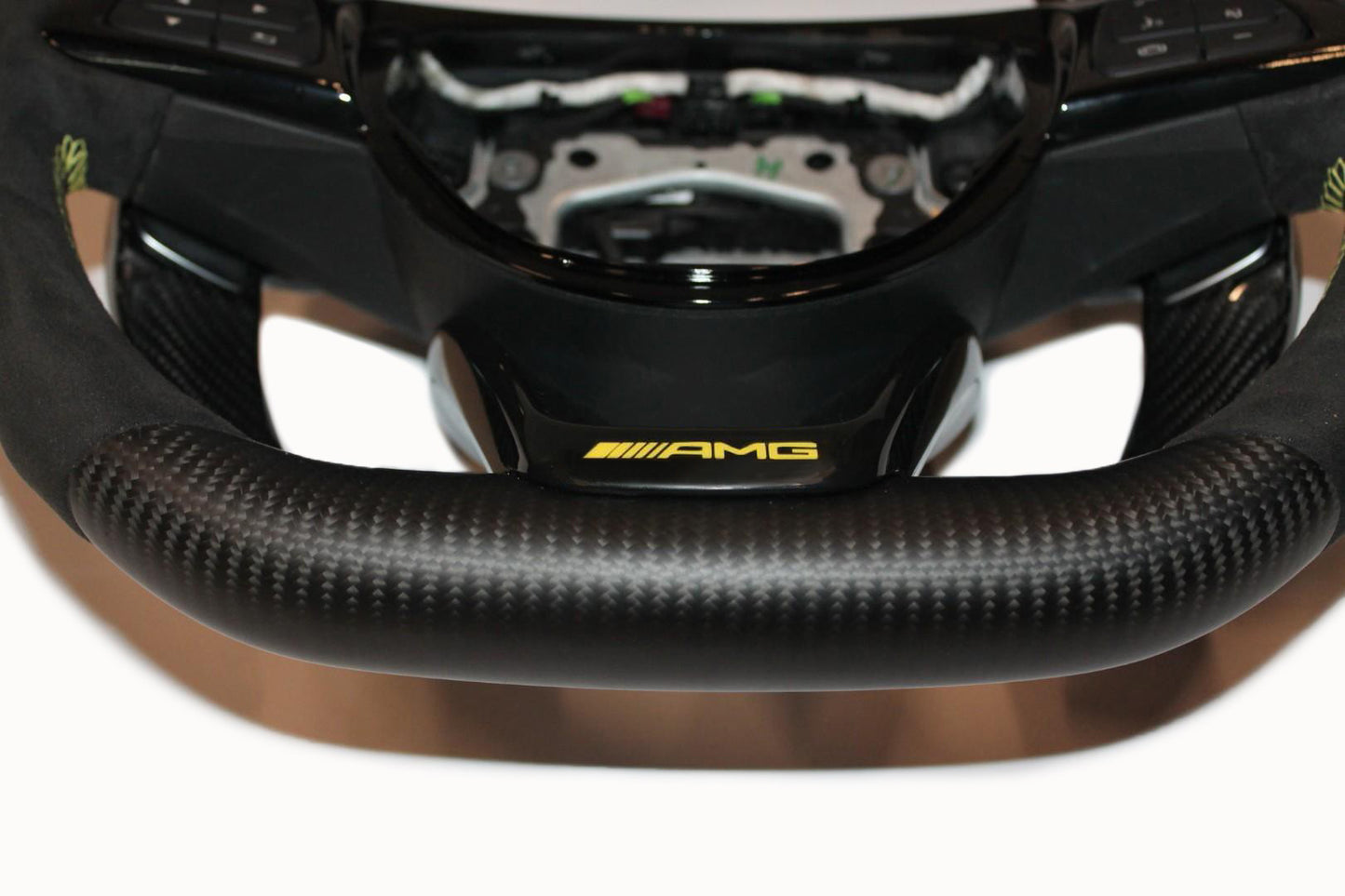 Mercedes-Benz W205 W213 C-Class E-Class Steering Wheel Carbon Fiber Paddle Shifter Extensions Alcantara