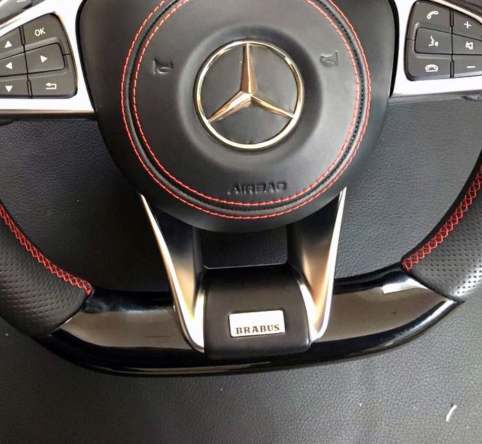 Mercedes-Benz GLE GLC GLS C CLA W205 W166 X166 Brabus Steering Wheel Piano Black Leather
