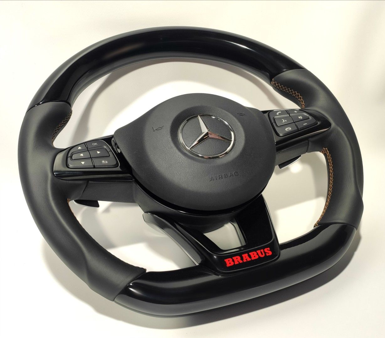 Mercedes-Benz GLC GLE GLS C CLA W205 W166 X166 Steering Wheel Piano Black Leather