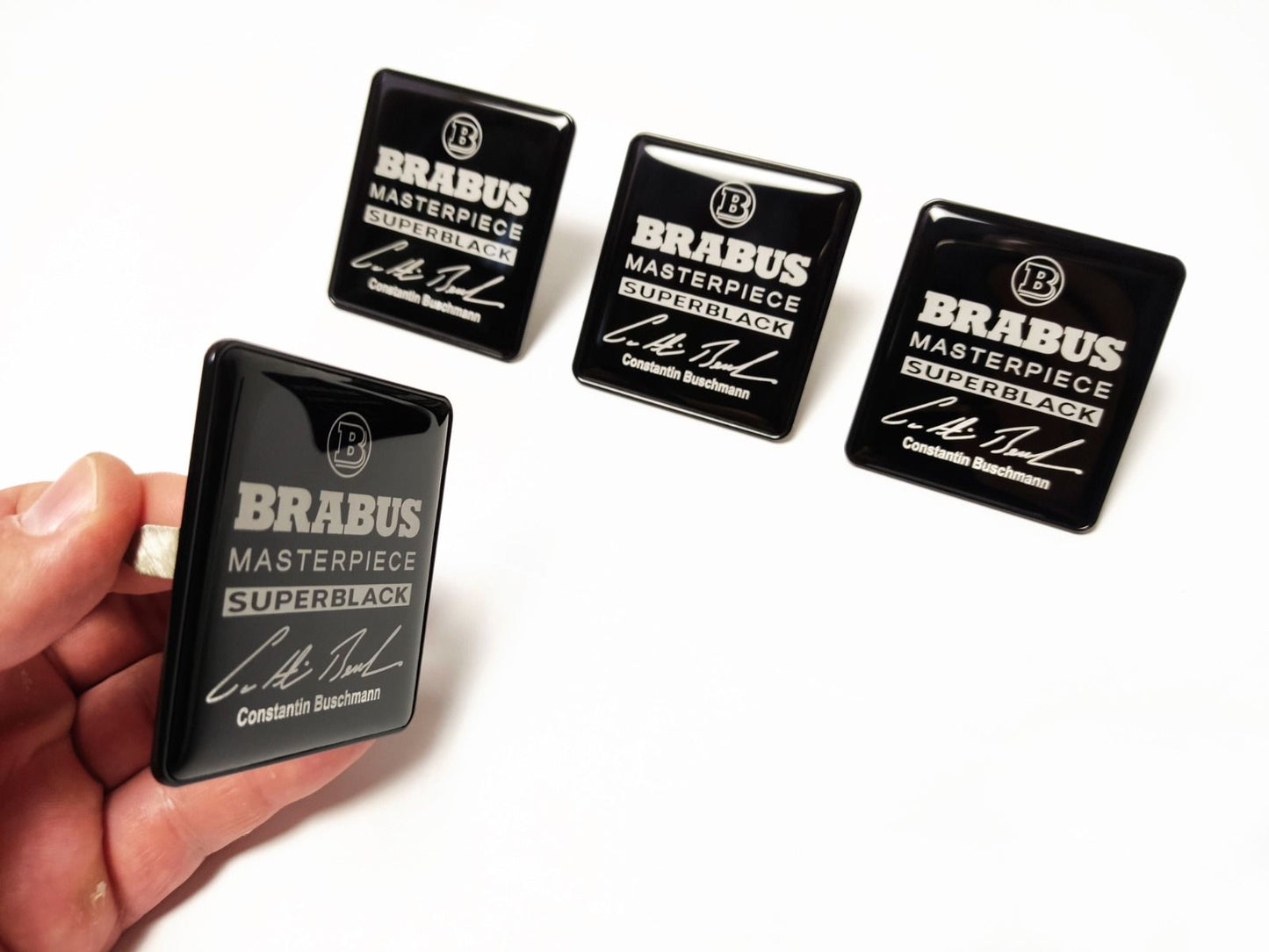 Brabus Style Superblack Masterpiece Seat Metal Emblems Set 4 pcs Mercedes-Benz W463A G-Class