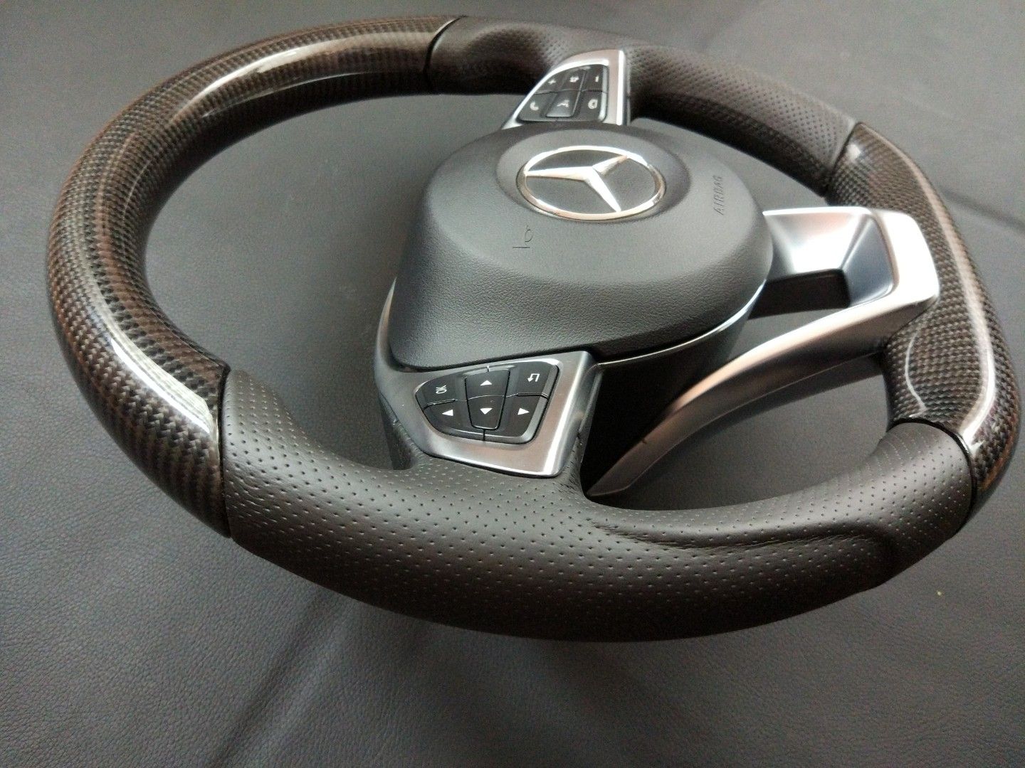 Mercedes-Benz CLA CLS GLE Steering Wheel Carbon Leather