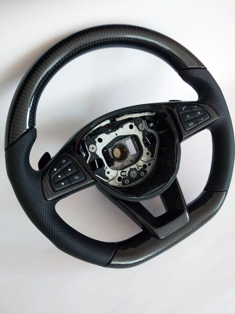 Mercedes-Benz CLA GLE CLS Steering Wheel Carbon Leather