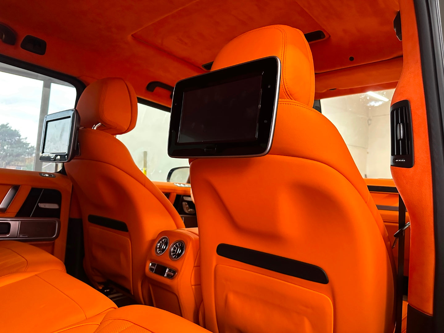 Brabus Style Orange Interior Upholstery Trim Remanufacture for Mercedes Benz W463A G-Class G-Wagon