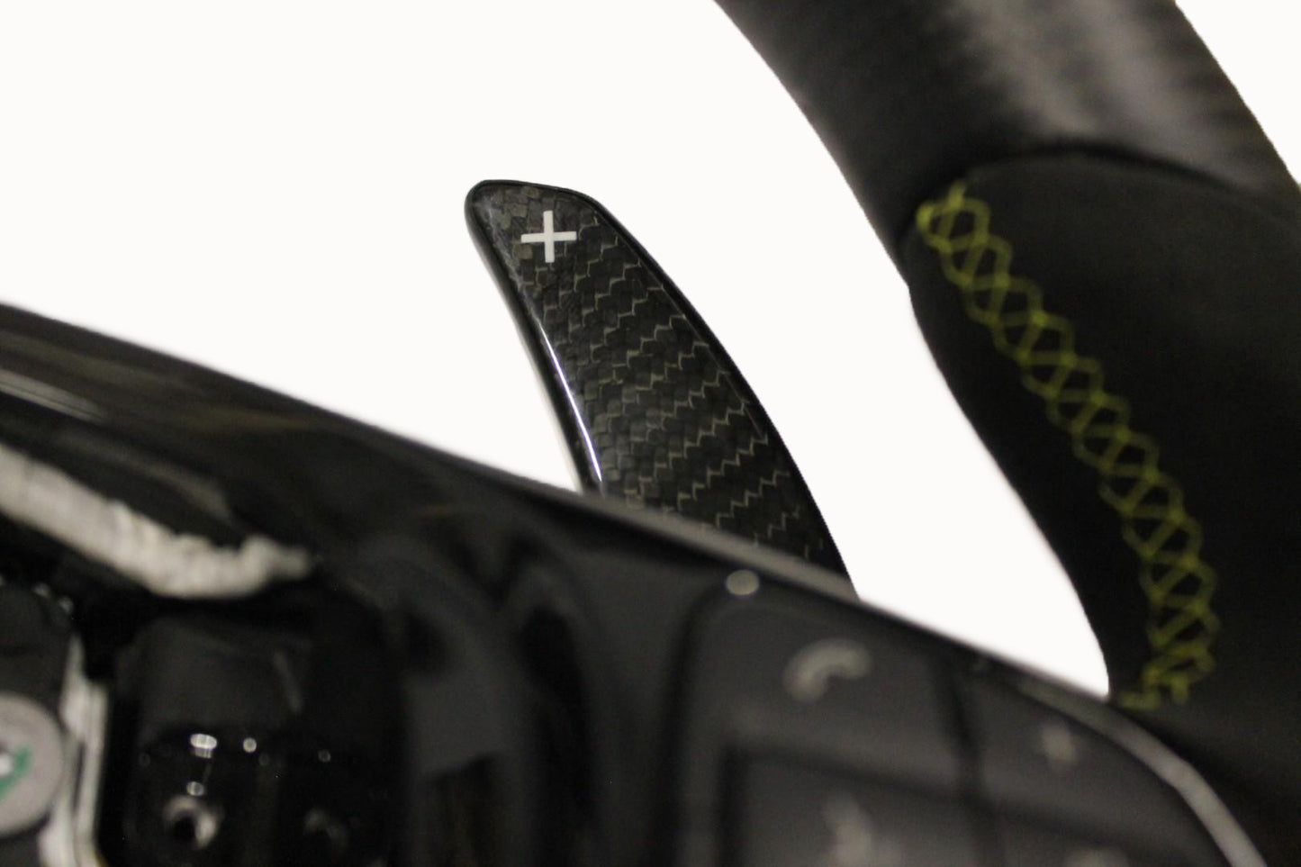 Mercedes-Benz W205 W213 C-Class E-Class Steering Wheel Carbon Fiber Paddle Shifter Extensions Alcantara