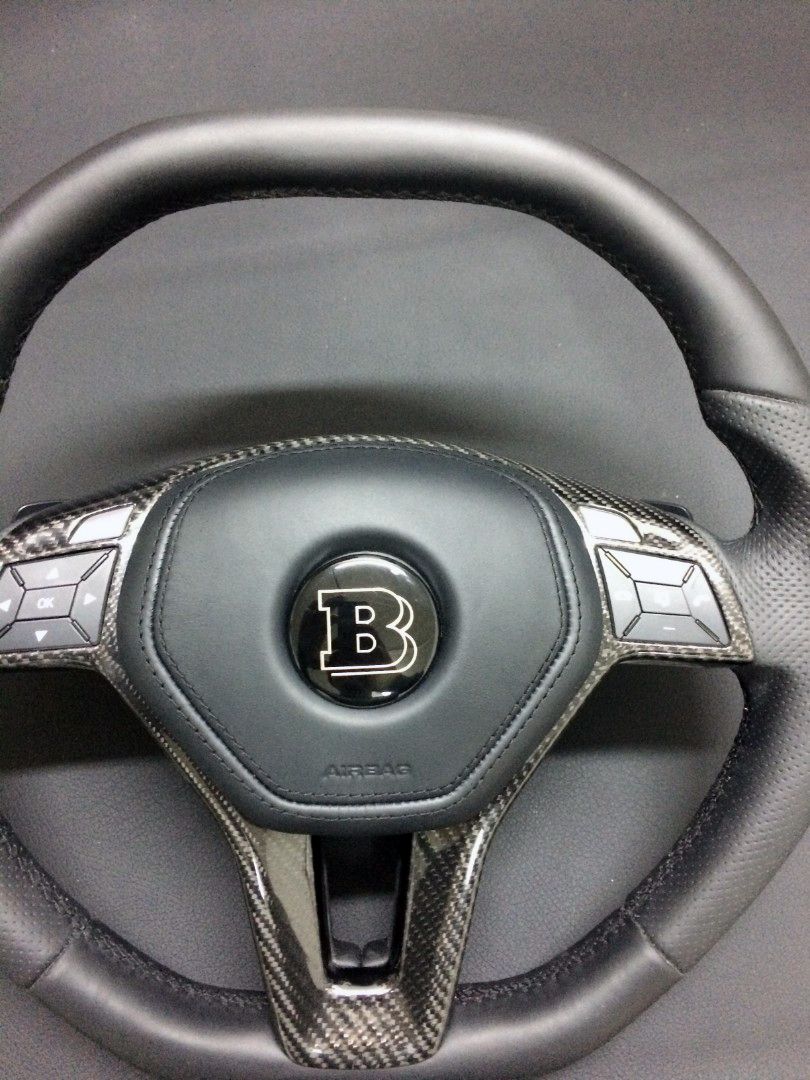 Mercedes-Benz CLS E-Class SLK W172 W212 W218 Steering Wheel Leather Carbon