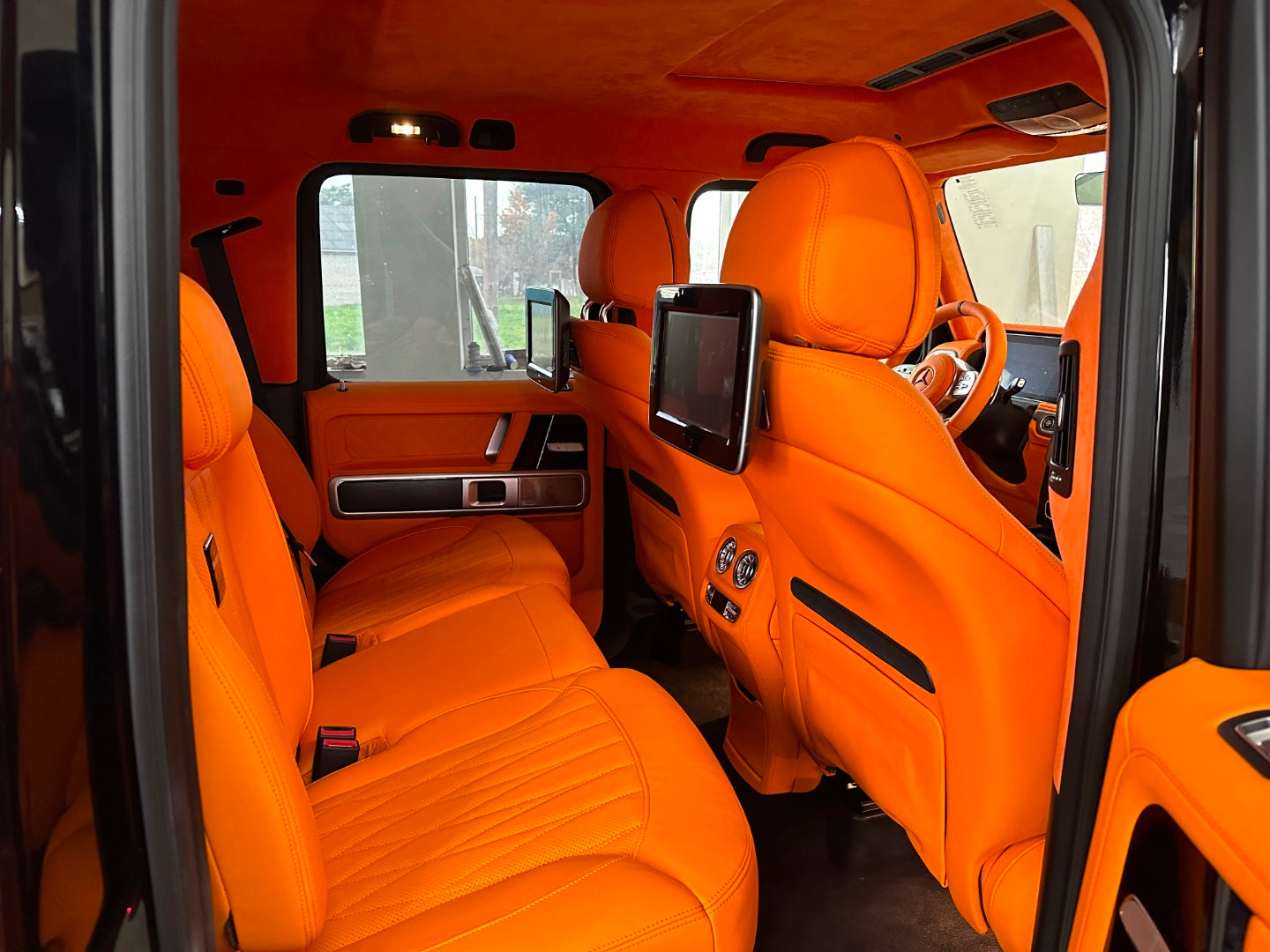 Brabus Style Orange Interior Upholstery Trim Remanufacture for Mercedes Benz W463A G-Class G-Wagon