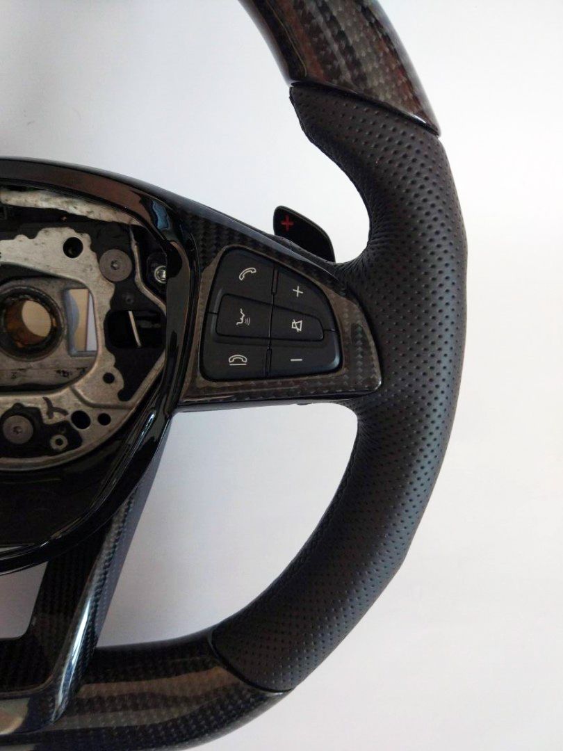 Mercedes-Benz CLA GLE CLS Steering Wheel Carbon Leather
