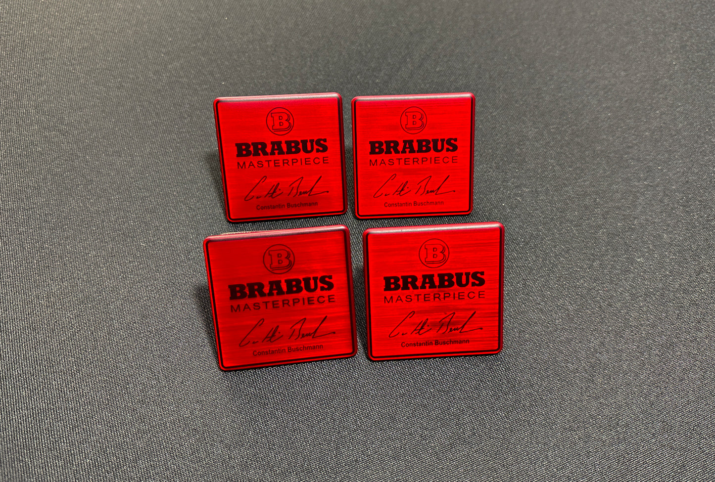 Brabus Style Red Masterpiece Seat Metal Emblems Set 4 pcs Mercedes-Benz W463A G-Class G Wagon