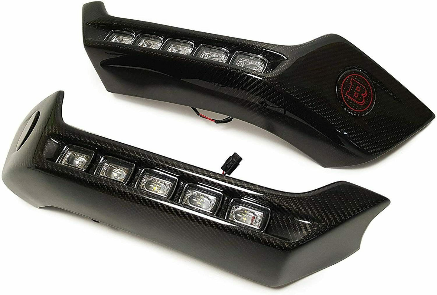 Mercedes-Benz W463 G-Wagon Carbon Fiber Front Bumper Attachments with LED DRL