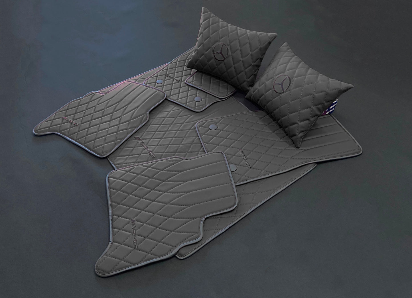 Black AMG Style Floor Mats for Mercedes G Wagon W463A W464 G-Class 2018+