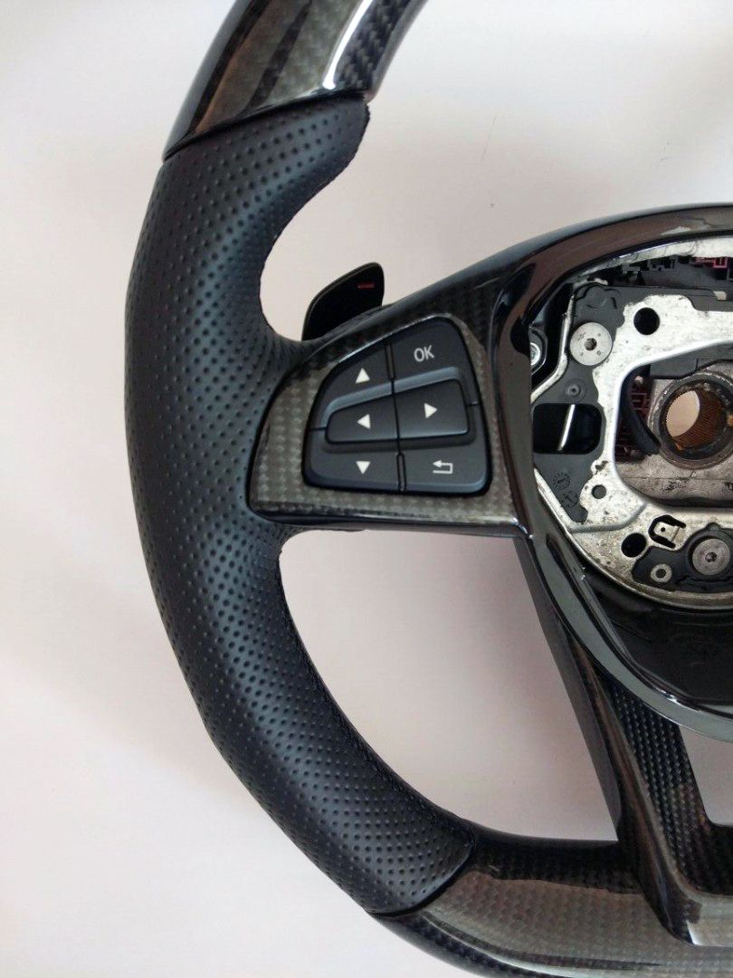 Mercedes-Benz CLA GLE CLS Steering Wheel Carbon Leather