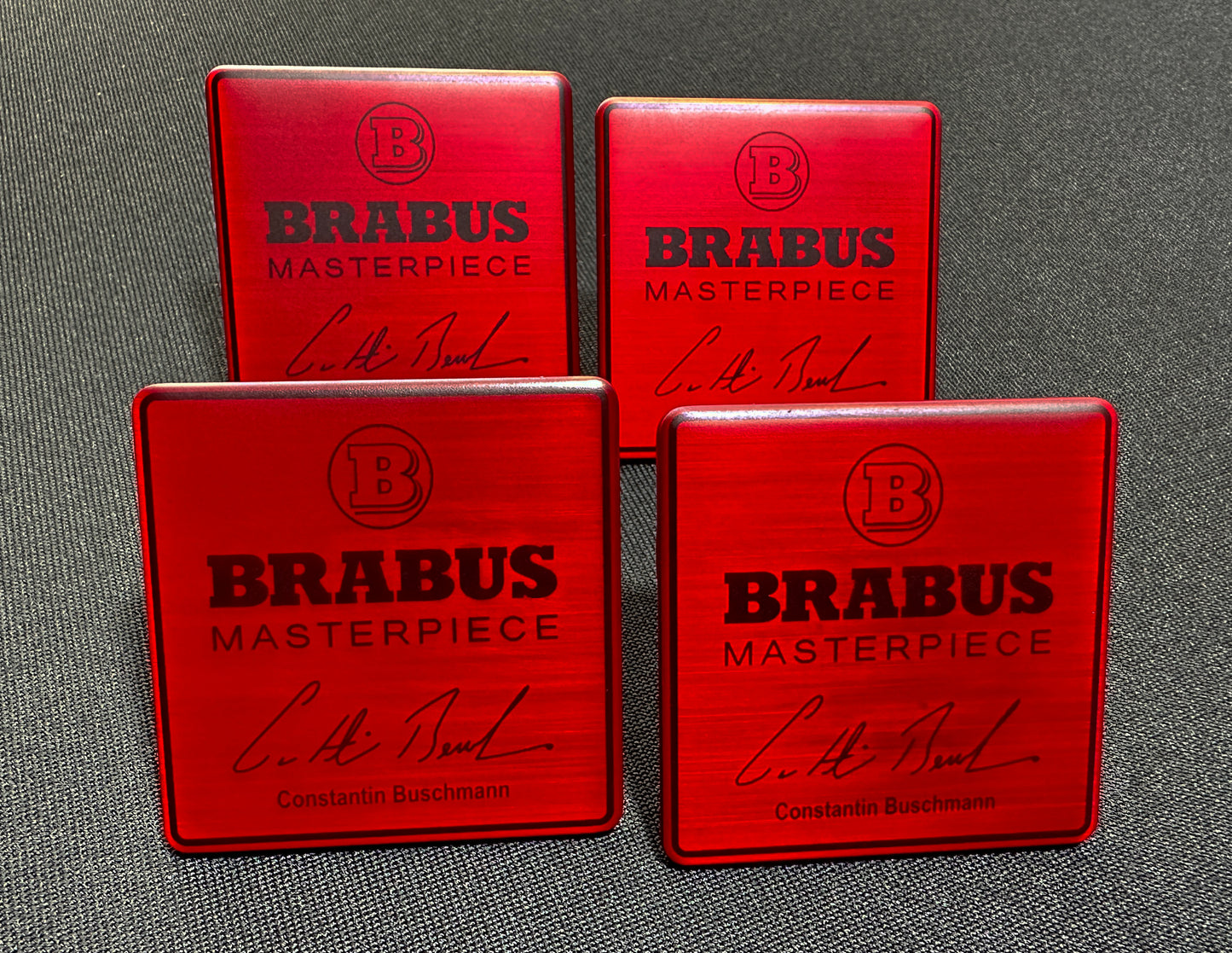 Brabus Style Red Masterpiece Seat Metal Emblems Set 4 pcs Mercedes-Benz W463A G-Class G Wagon