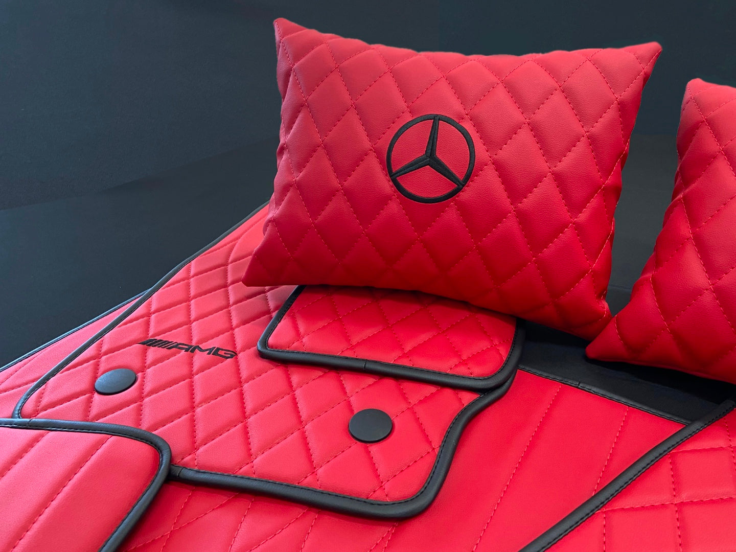 RED AMG Style Floor Mats for Mercedes-Benz W463A